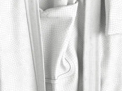 Bathrobe Hanging Set 08 3D model