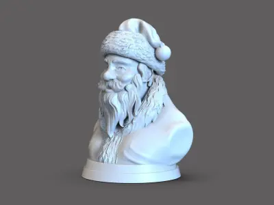 Santa Claus bust 3D print model buy
