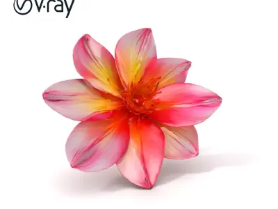 Radiant Prismatic Flower Sculpture model pack Low-poly 3D model