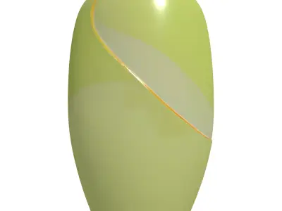Modern Green Designer Decorative Vase Low-poly 3D model