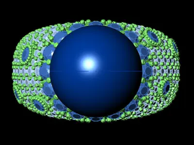 Ring - Pearl and Diamonds 3D print model