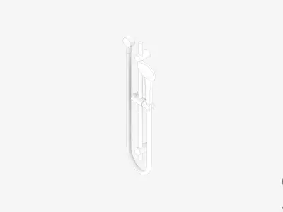 Shower - Rail - Luxury - Bold Low-poly 3D model