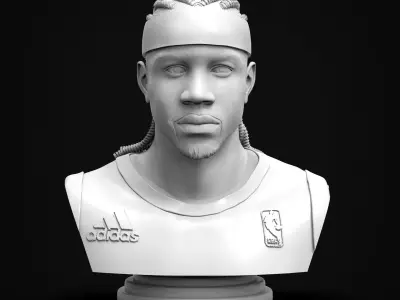 Allen Iverson 3D Printable Bust 3D print model