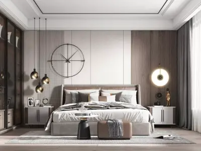 Modern luxury bedroom 44 3D model