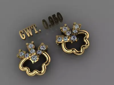 EARING STUDS  3D model 2