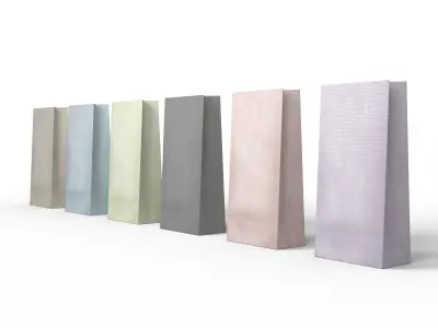 Candy Bag Pastel colored - Simple Paper Bag Low-poly 3D model