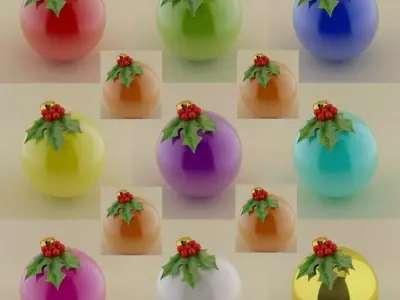 Christmas Balls Collection 3D model