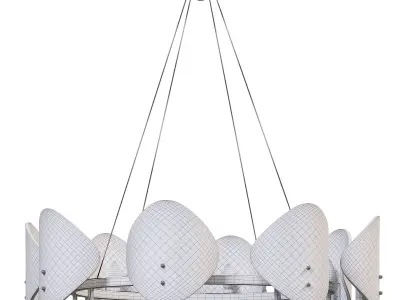 Stylish pendant chandelier 3D model
