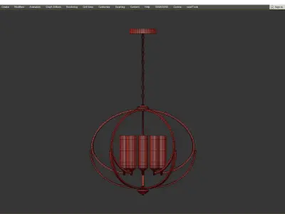 Luxury Mediterranean Chandelier Low-poly 3D model