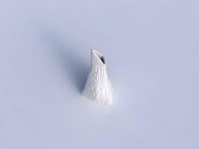 Vase grounded tipping triangle with organic cells 3D print model