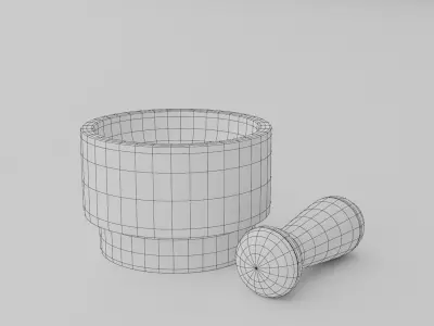 ADELSTEN pestle and mortar IKEA Low-poly 3D model