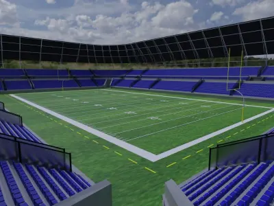 American Football Stadium Low-poly 3D model buy
