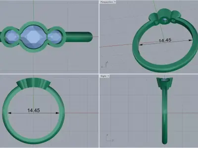 ring woman  3D print model 70