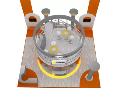 Booth Exhibition Stand a585a 3D model