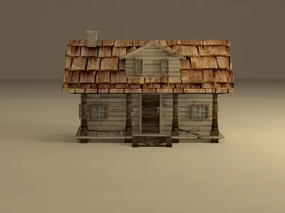 Old Little House Free low-poly 3D model