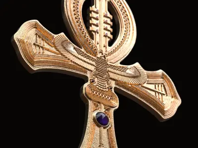 The ankh egyptian cross 3D print model