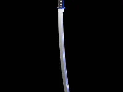 Katana sword Low-poly 3D model