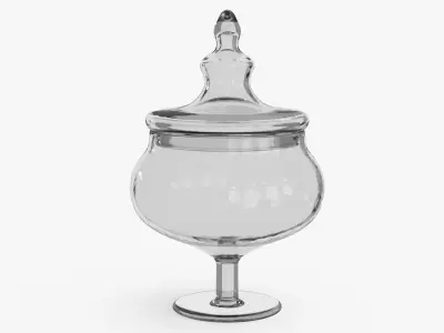 Glass Vase Set of 7 Low-poly 3D model