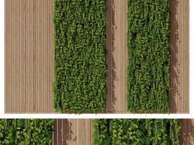 Green Wall - Vertical Garden Set2 3D model
