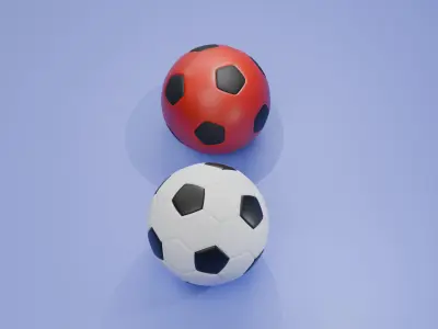 Football Black and white 3D model
