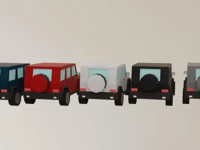 Mercedes G63 Suv Low-poly 3D model