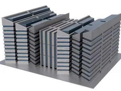 Modern Building Concept V301- 3D Print model 3D print model