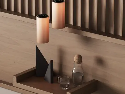 424 wall composition 13 bedroom headboard kit 08 3D model