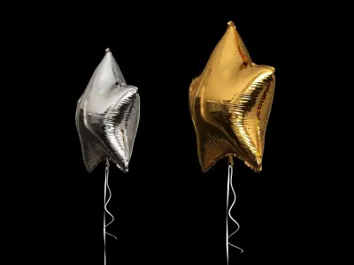 Star Balloons 3D model