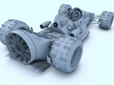 Futuristic F1 Racer 3D model
