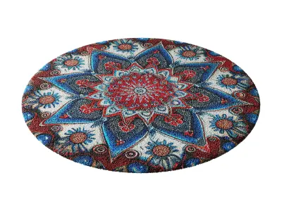 round carpet 30 3D model