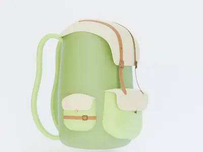 Backpack Low-poly 3D model
