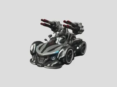 Futuristic Fighter Car 3D model