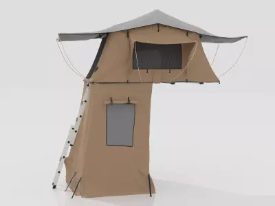 Car Tent Unfolded 3D model