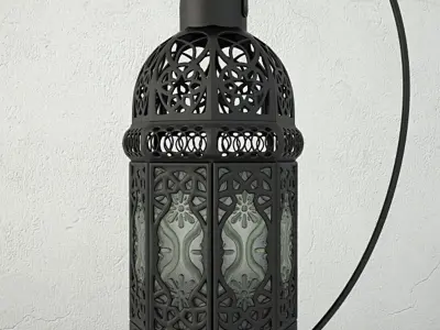 Moroccan Tabletop Lantern 3D model