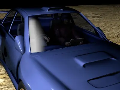 Subaru Impreza WRX rally car detailed 3D model