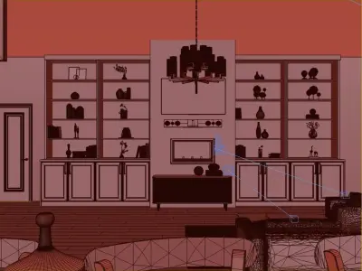 neoclassic kitchen 3D model