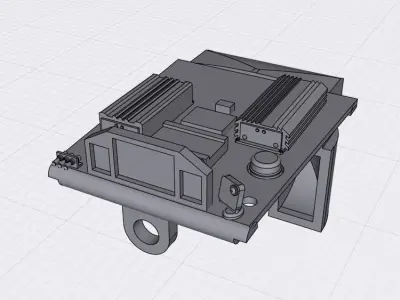 TOP FUEL Interior and electronics shelf gauges boxes set 3D print model
