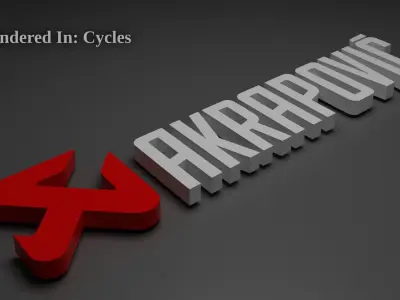 Akrapovic Logo Low-poly 3D model