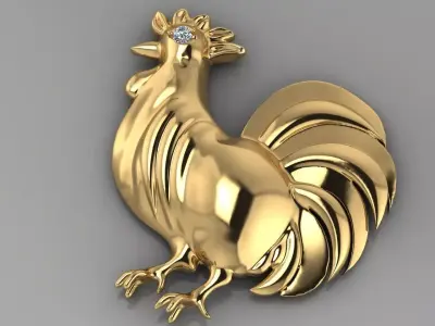 Chicken Pendant 3D print model