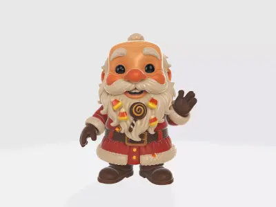 Candy Santa Claus Figurine Whimsical Holiday Santa Decoration 3D print model