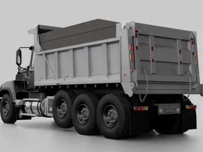 Generic Truck with Dumper Trailer 3D model