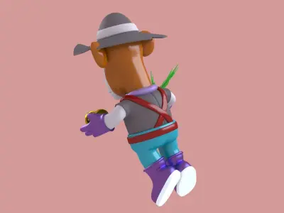 monkey toon yacht chimp club unreal bored mod engine 3D model