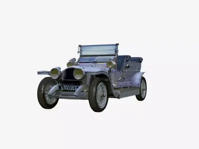 1906 Early Luxury Touring Car Classic Edwardian Era Vehicle 3D model