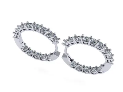 Diamond earring 3d render 3D print model purchase