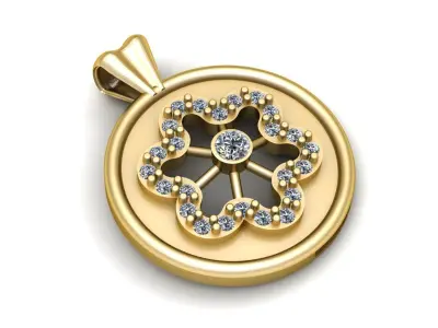 Women Fashion Diamond Pendant 3d Printable Model 3D print model