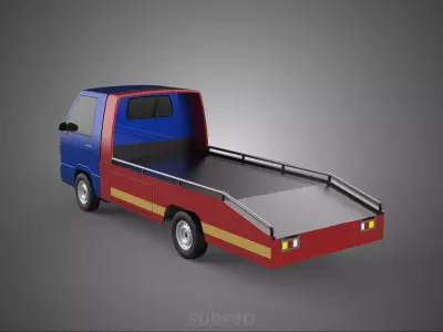 TOW TRUCK FLATBED TOWING MOTOR SERVICE PICK UP RECOVERY VEHICLE 3D model