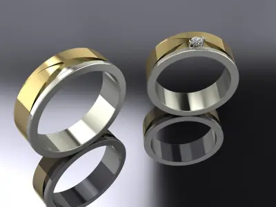 Wedding Ring Gold 3D print model
