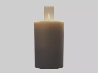 Decorative Candle model Low-poly 3D model