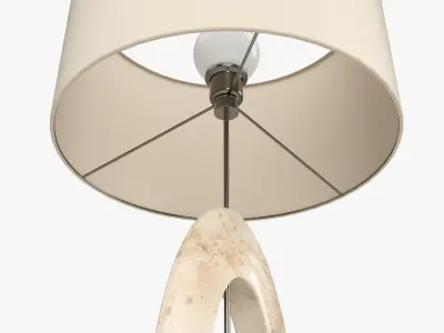 Table lamp with lampshade 04 3D model