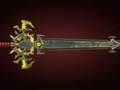 Fantasy Sword Lion Game Ready Unreal Engine Unity Low-poly 3D model